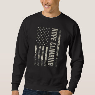 Sudadera Bandera estadounidense vintage de cuerda para esca