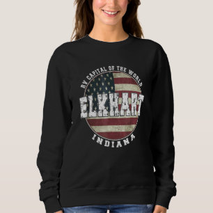 Sudadera Bandera estadounidense vintage de Elkhart Indiana