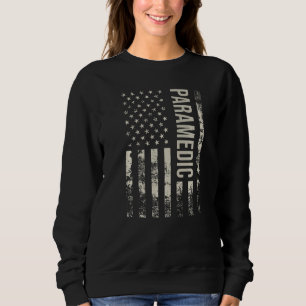 Sudadera Bandera estadounidense vintage paramédico Premium