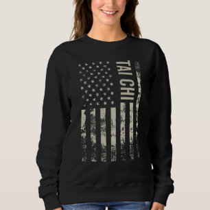 Sudadera Bandera estadounidense vintage Tai Chi
