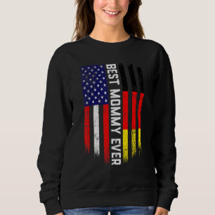 Sudadera Bandera estadounidense y bandera alemana mejor mam