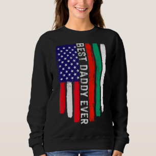 Sudadera Bandera estadounidense y bandera búlgara Mejor pap
