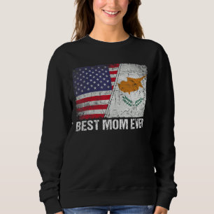 Sudadera Bandera estadounidense y bandera chipriota mejor f