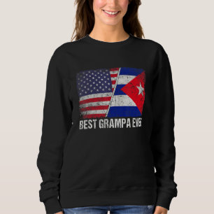 Sudadera Bandera estadounidense y Bandera cubana mejor fami