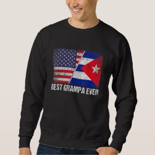 Sudadera Bandera estadounidense y Bandera cubana mejor fami