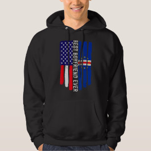 Sudadera Bandera estadounidense y bandera de Cabo Verde Mej