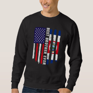 Sudadera Bandera estadounidense y bandera de Costa Rica mej