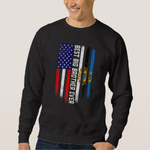 Sudadera Bandera estadounidense y bandera de Estonia como m