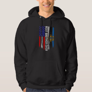 Sudadera Bandera estadounidense y bandera de Estonia Mejor 