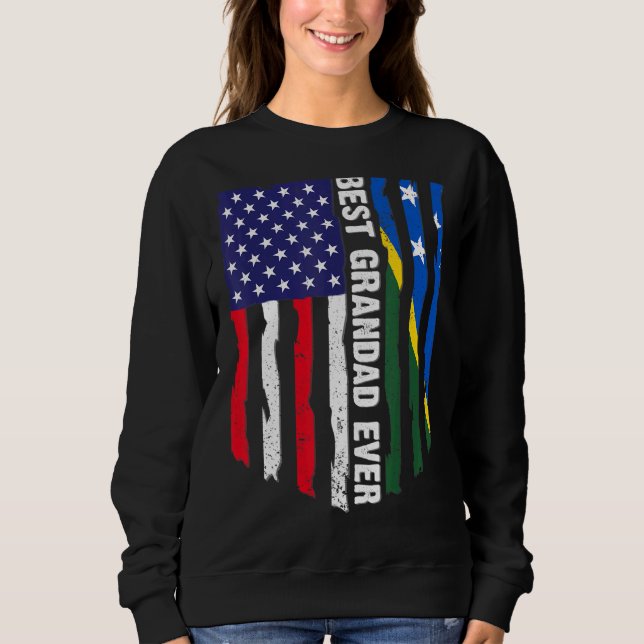 Sudadera Bandera estadounidense y bandera de las Islas Salo (Anverso)