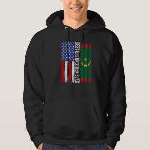 Sudadera Bandera estadounidense y bandera de Mauritania Mej