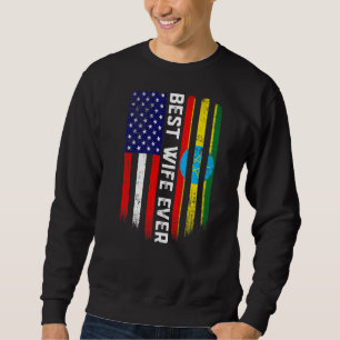 Sudadera Bandera estadounidense y bandera etíope mejor espo