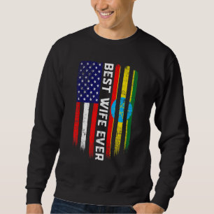 Sudadera Bandera estadounidense y bandera etíope mejor espo