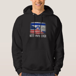Sudadera Bandera estadounidense y bandera israelí mejor fam