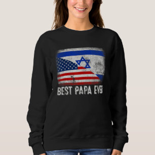 Sudadera Bandera estadounidense y bandera israelí mejor fam