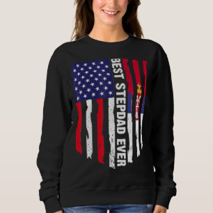 Sudadera Bandera estadounidense y bandera serbia mejor Step