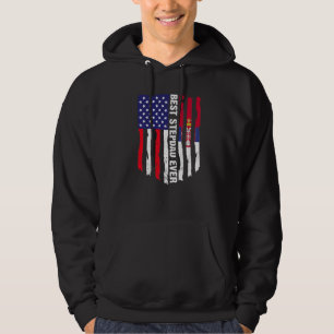 Sudadera Bandera estadounidense y bandera serbia mejor Step