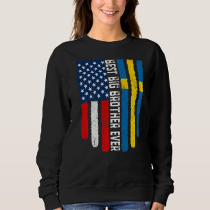 Sudadera Bandera estadounidense y bandera sueca mejor herma