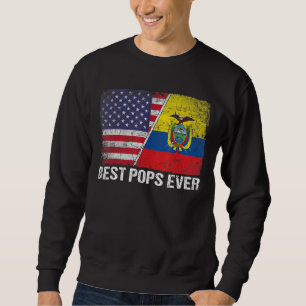 Sudadera Bandera estadounidense y Ecuador Bandera Mejor Fam