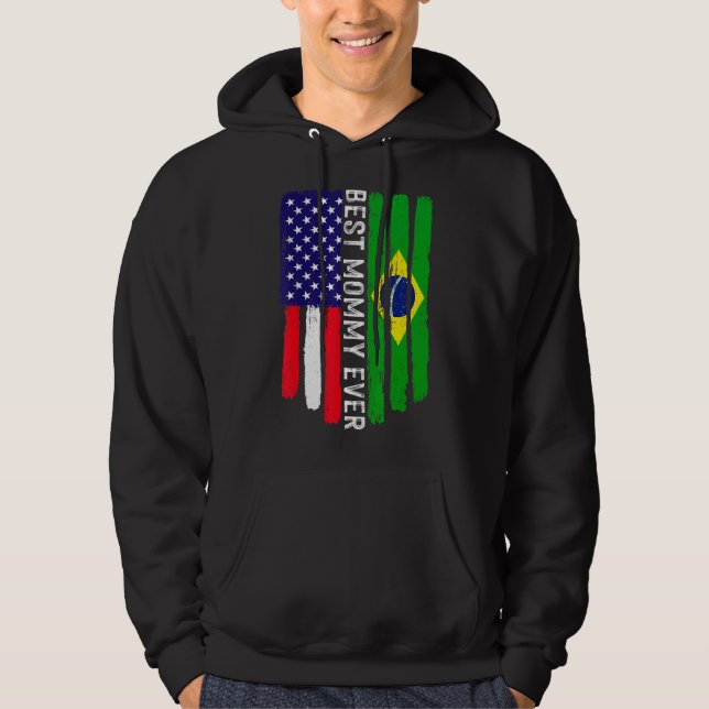 Sudadera Bandera estadounidense y la mejor familia de mami (Anverso)