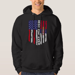 Sudadera Bandera estadounidense y la mejor familia pop de t