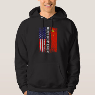 Sudadera Bandera estadounidense y mejor familia pop de Chin