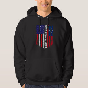 Sudadera Bandera estadounidense y Samoa Bandera Mejor Famil