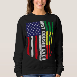 Sudadera Bandera estadounidense y Senegal Mejor Primo de la
