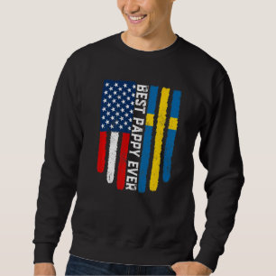 Sudadera Bandera estadounidense y Suecia bandera mejor fami