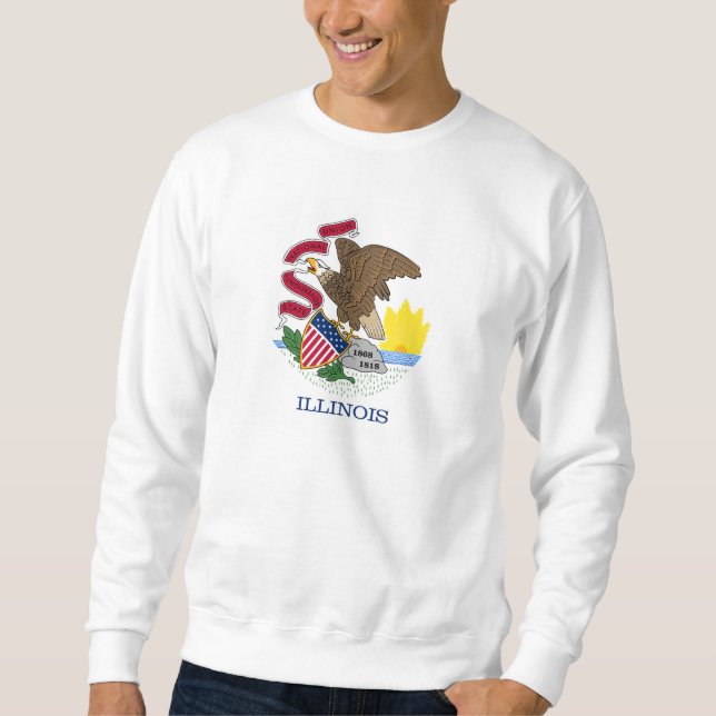Sudadera Bandera Estatal de Illinois (Anverso)