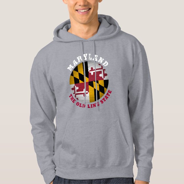SUDADERA BANDERA ESTATAL DE LA LÍNEA ANTIGUA DE MARYLAND (Anverso)