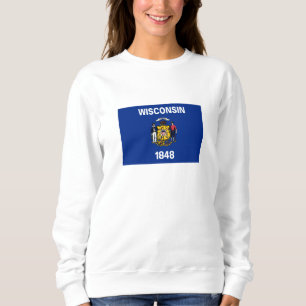 Sudadera Bandera estatal de Wisconsin