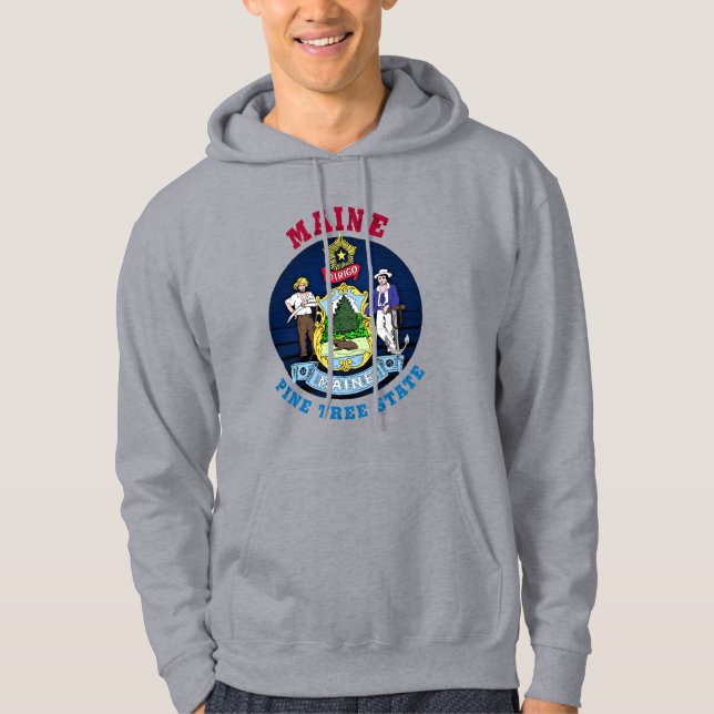 SUDADERA BANDERA ESTATAL DEL ÁRBOL MAINE (Anverso)