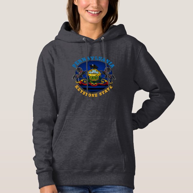 SUDADERA BANDERA ESTATAL PENNSYLVANIA KEYSTONE (Anverso)