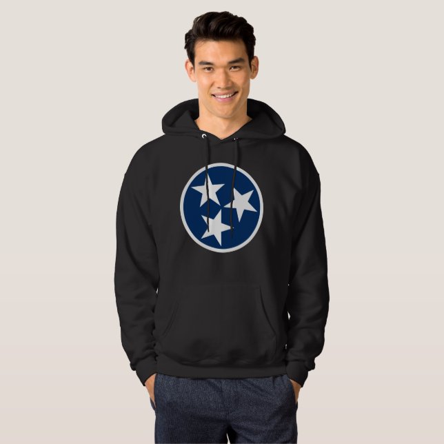 Sudadera Bandera Estatal Tennessee Estrellas Blancas Azules (Anverso completo)