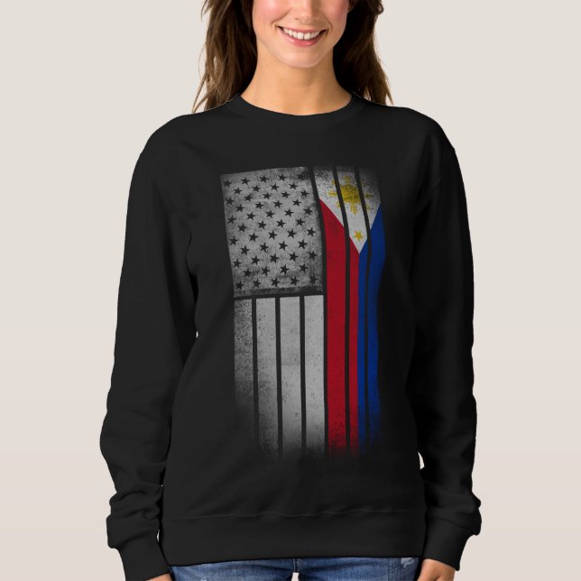 Sudadera Bandera filipina estadounidense (Anverso)