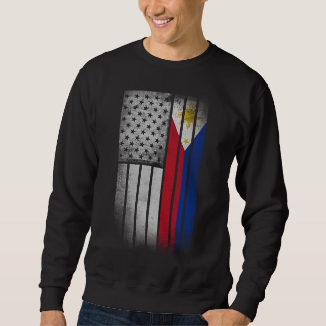 Sudadera Bandera filipina estadounidense (Anverso)