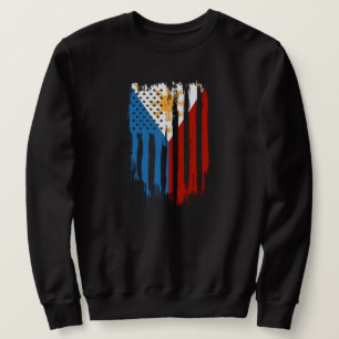 Sudadera Bandera filipina mitad americana mitad filipina