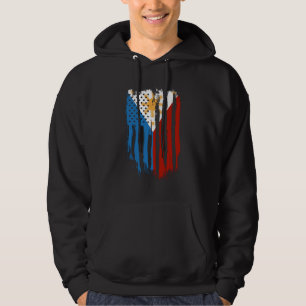 Sudadera Bandera filipina mitad americana mitad filipina