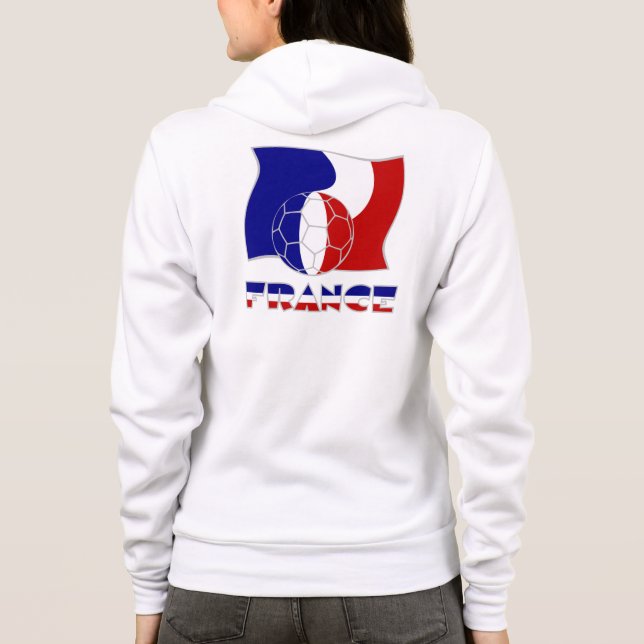 Sudadera Bandera francesa con bola de fútbol (Reverso)
