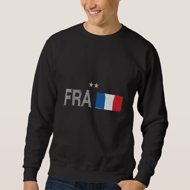 Sudadera Bandera francesa de la camiseta de hinchas de fútb (Anverso)