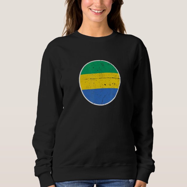 Sudadera Bandera gabonesa orgullosa de Gabón (Anverso)