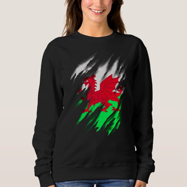 Sudadera Bandera galesa de Gales (Anverso)