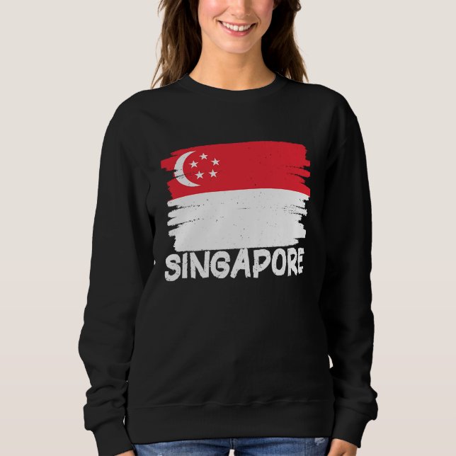Sudadera Bandera genial de Singapur (Anverso)