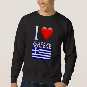 Sudadera Bandera griega me encanta Grecia antigua escritora