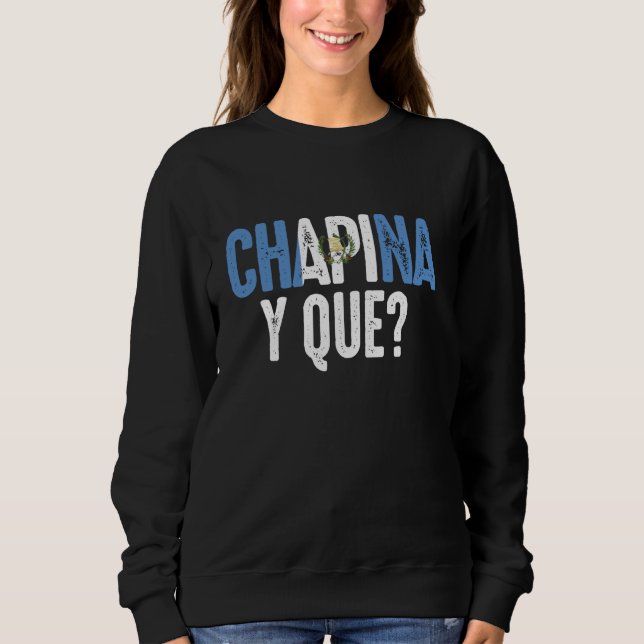 Sudadera Bandera guatemalteca Guatemala Camiseta Chapina Mu (Anverso)