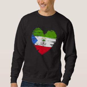 Sudadera Bandera guineana del corazón de Guinea Ecuatorial