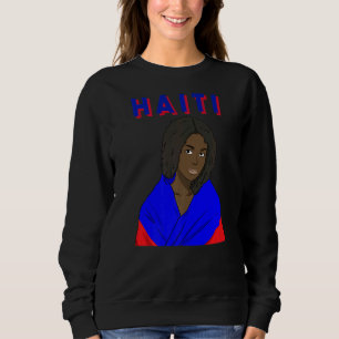 Sudadera Bandera haitiana de amor Orgullosa Princesa Chica
