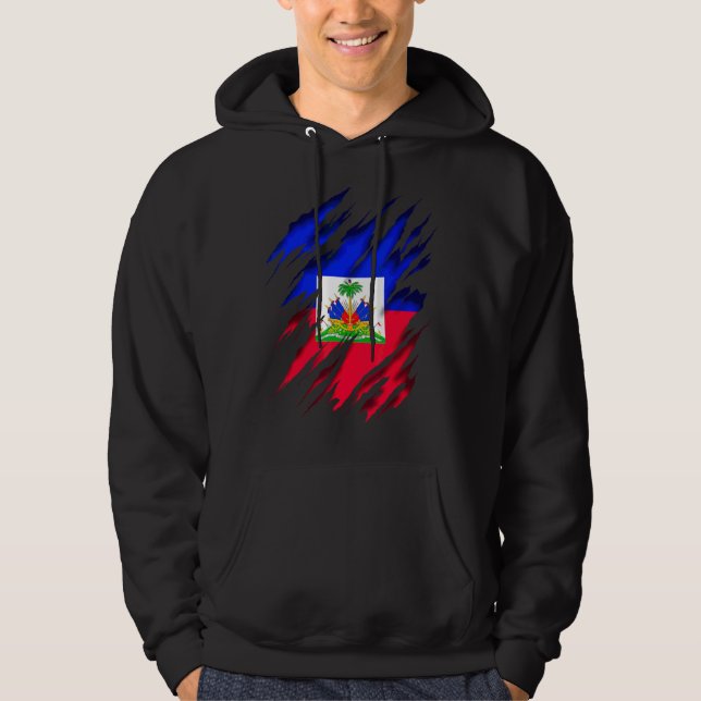 Sudadera Bandera haitiana haitiana Haití (Anverso)