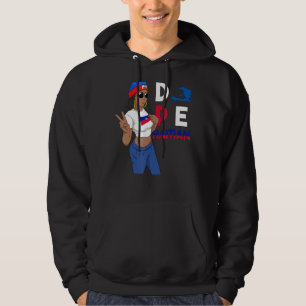 Sudadera Bandera haitiana Orgullosa Ayiti Mujer Chica Paz 1
